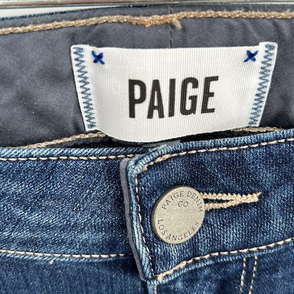 Paige Jane" Zip Women's Zip Ankle Crop Skinny Medium Wash Denim Jeans Size 26 - Picture 5 of 16
